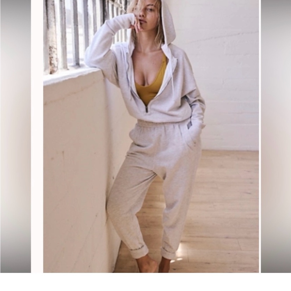 Free PeopleGray Hooded Jumpsuit